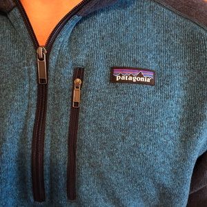 Blue Patagonia quarter zip